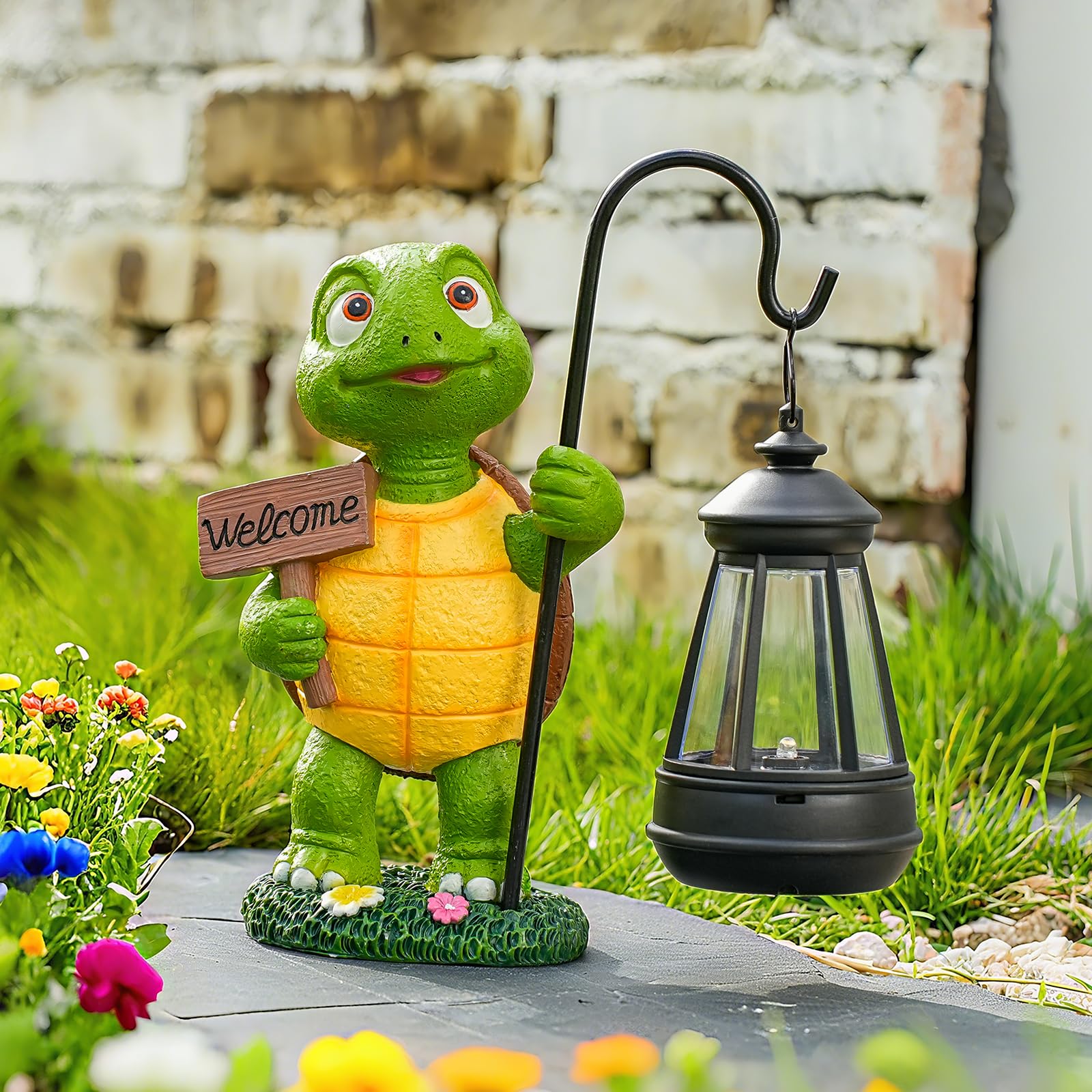 Statue de tortue de jardin lumineuse pour une ambiance zen sur le balcon ou la terrasse