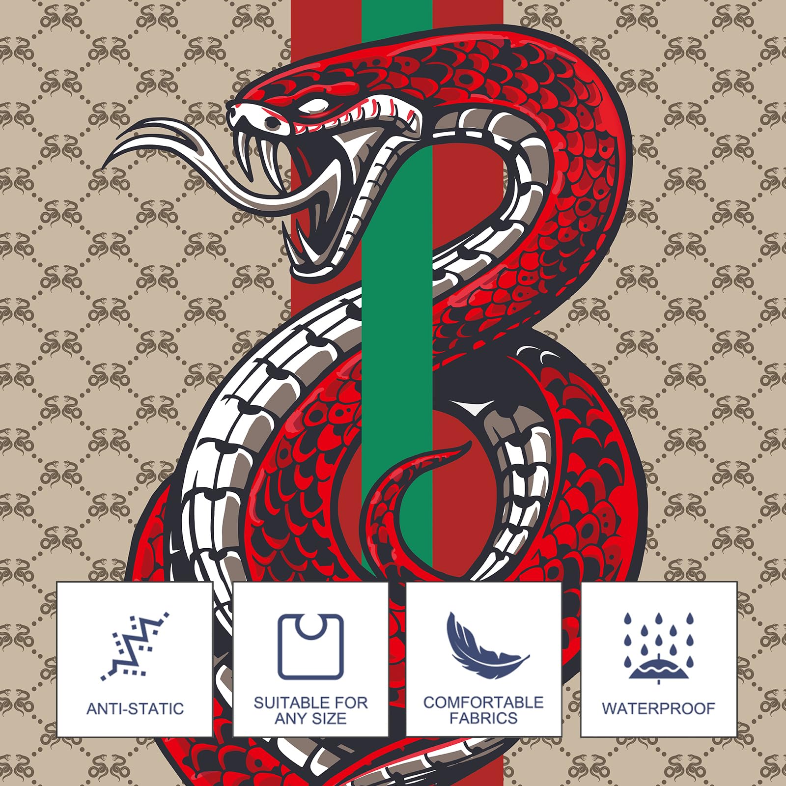 Capas de peluquero para hombres, capas de peluquería con broches de presión, capa de estilista, 63 x 56 pulgadas, Snake 4