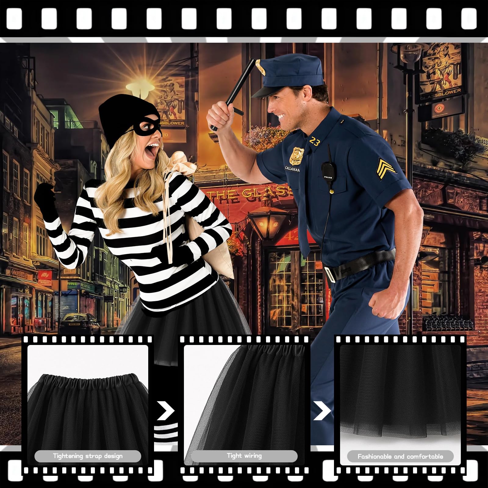 Glirop 6Pcs Women Robber Costume Set - Image 4