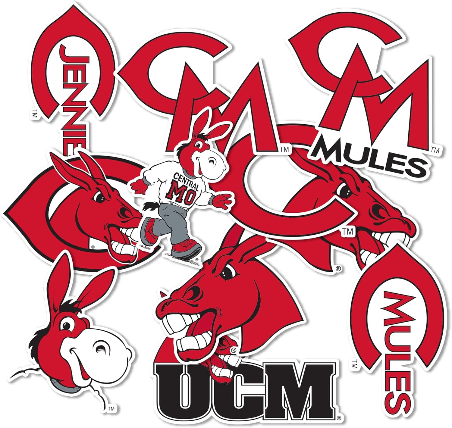 Desert Cactus University of Central Missouri Sticker Mules Vinyl Decals Laptop Water Bottle Car Scrapbook T2 (Type 2)