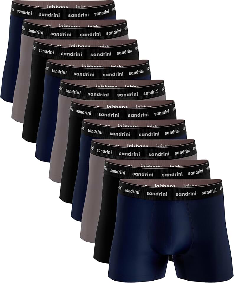 Kit 10 Cuecas Boxer Sandrini Masculinas Algodão Conforto