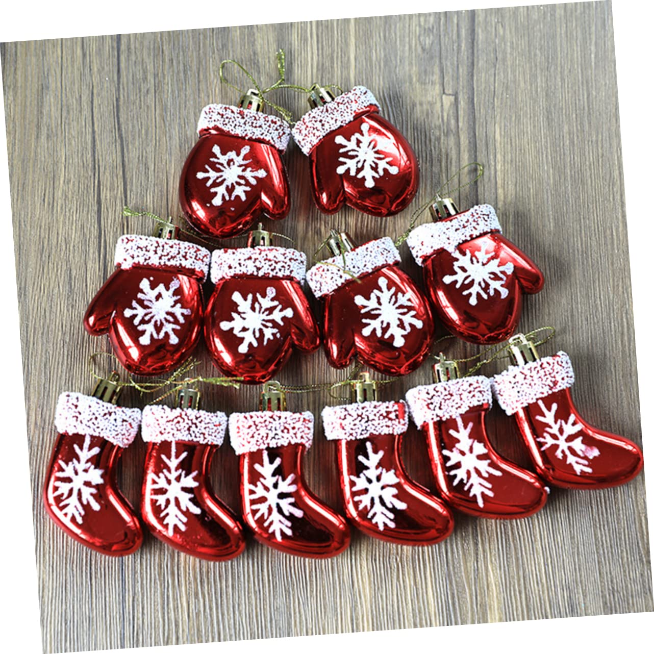 PRETYZOOM 4 Set Di Decorazioni Infrangibili Per Lalbero Di Natale Pendenti Per Lalbero Di Natale Decorazioni in Plastica Per o Di Confezione Da 6 Pezzi*4
