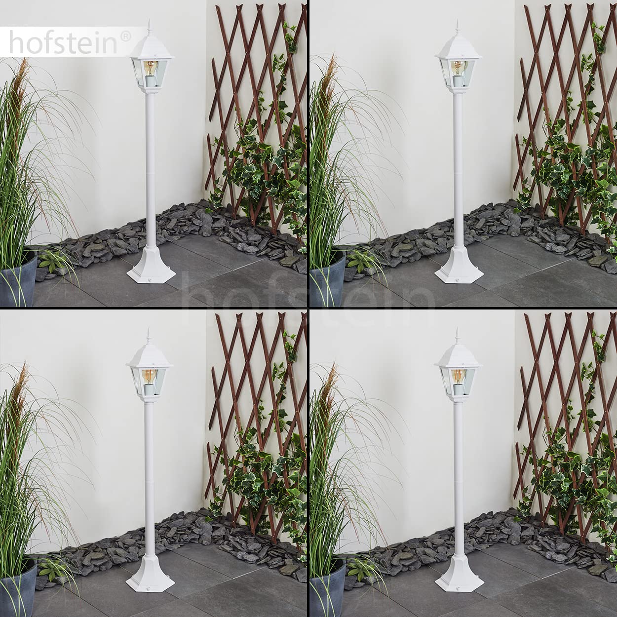 Ampe D'extérieur Naofe à L'aspect Antique En Métal/verre Noir