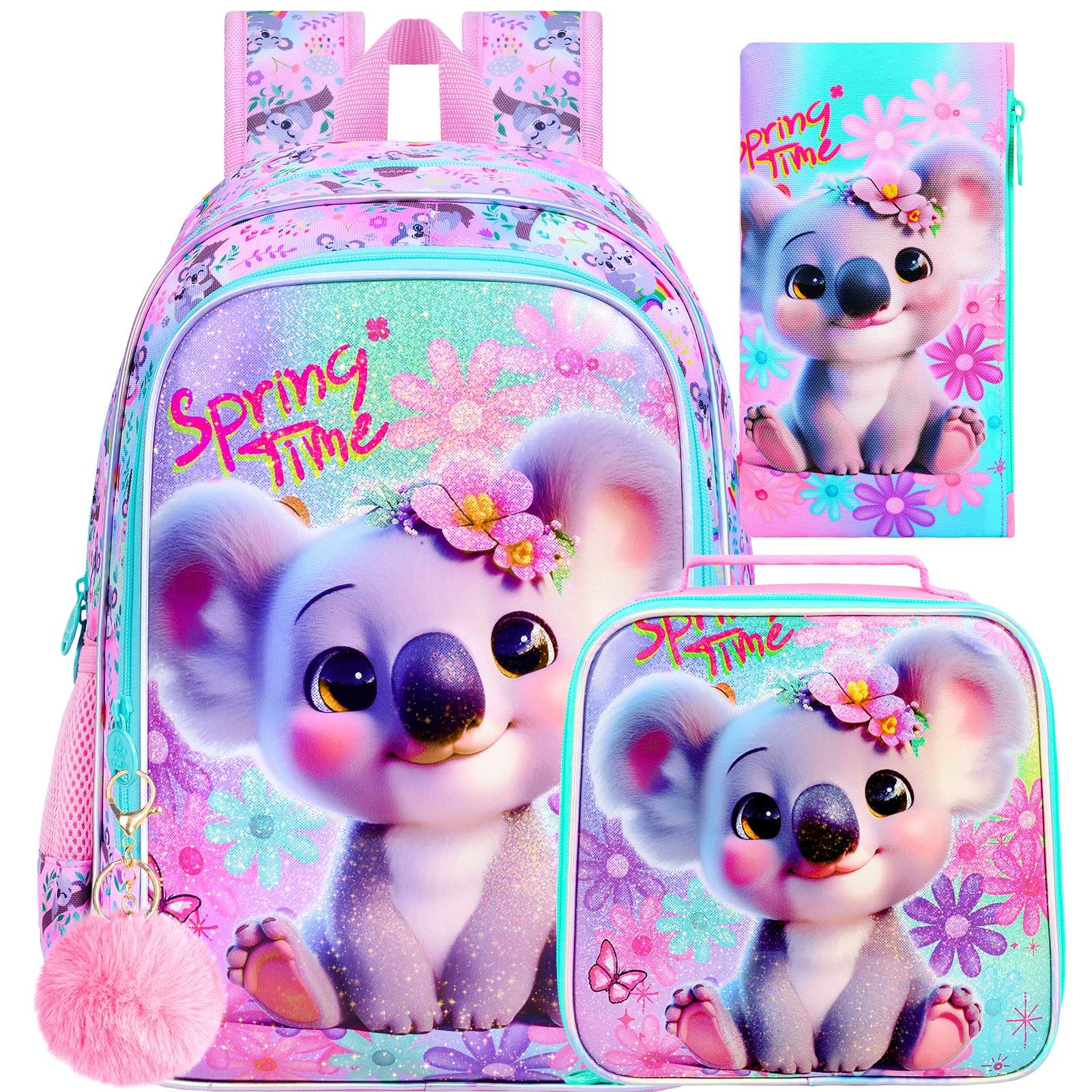 UFNDC 3PCS Bookbag for Girls, 16