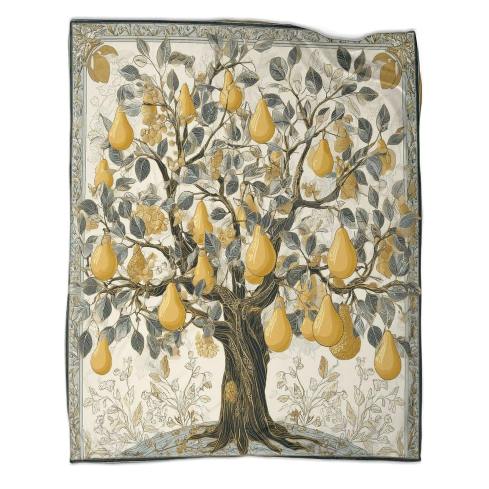kaiyun A Beautiful Pear Tree Bedding Blanket Printed Fluffy Soft Comfortable Suitable for Sofa Bed 50x60inch(127x152cm)