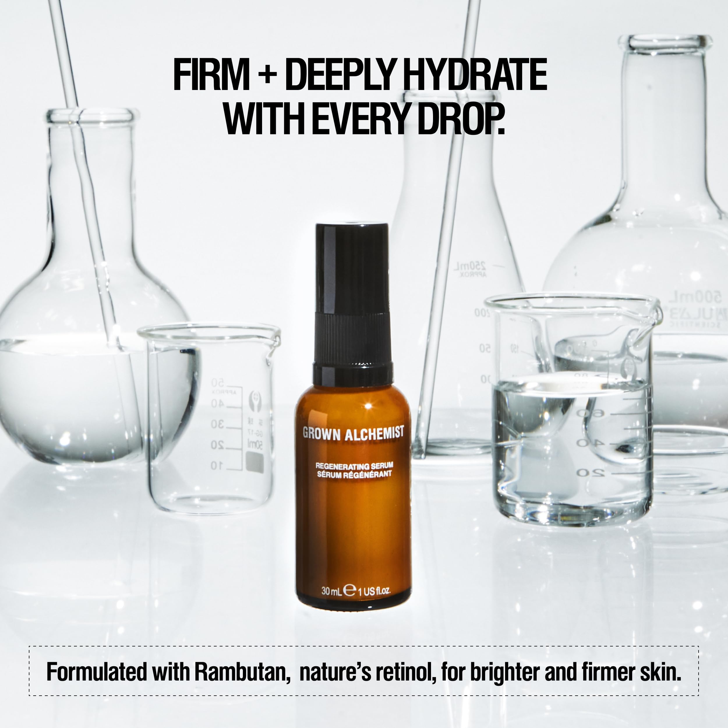 Grown Alchemist Regenerating Face Serum - Anti Aging Serum gegen Falten mit Peptiden, Proteinen & pflanzlichem Kollagen, aufhellendes, feuchtigkeitsspendendes Gesichtsserum mit Antioxidantien, 30ml
