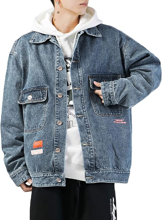 Amazon デニムジャケット メンズ おしゃれ カジュアル ジージャン 大きいサイズ 上着 シンプルなスタイル ブルー Xl コート ジャケット 通販