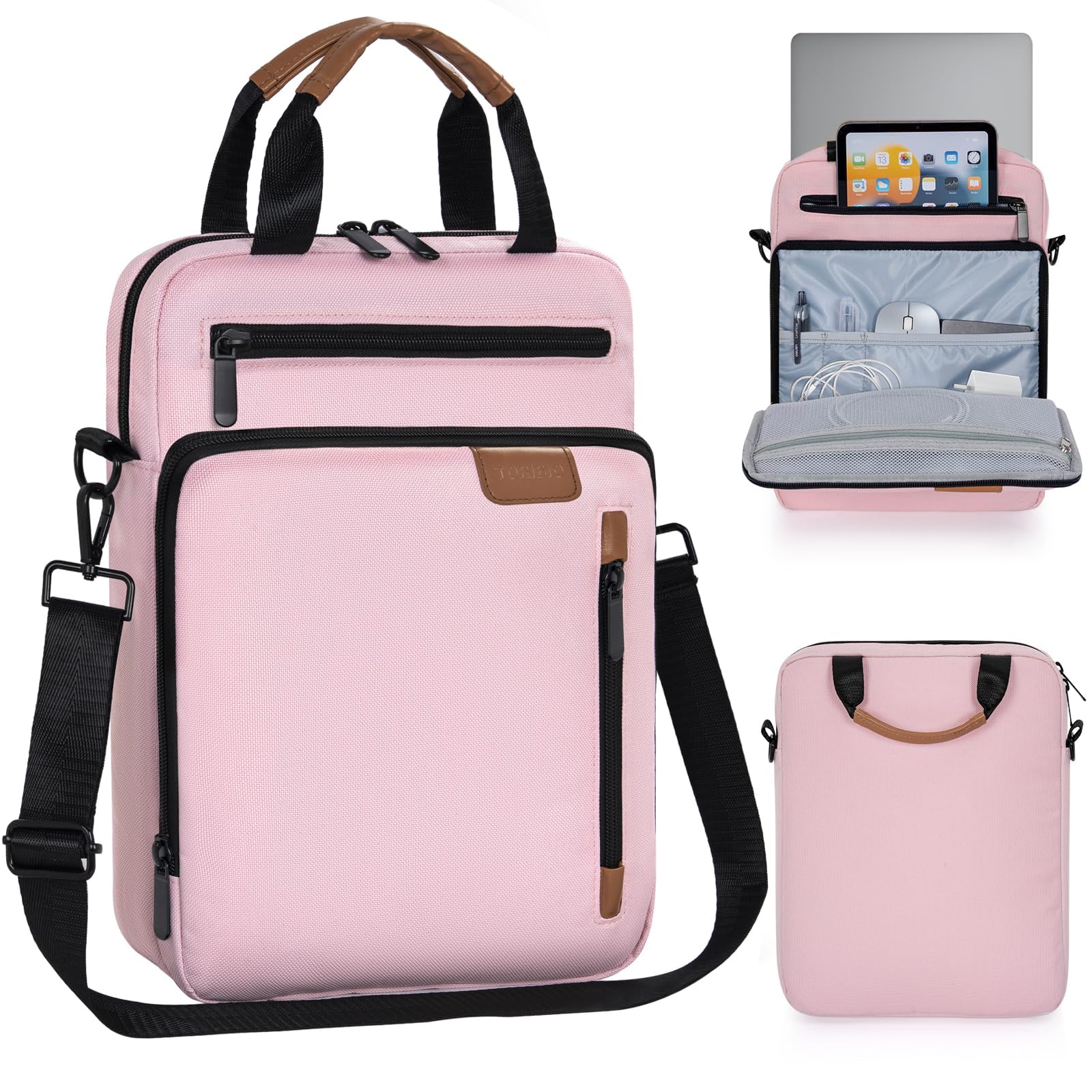 TORIBIO 15 Inch Laptop Sleeve Bag Padded Travel Carrying Case