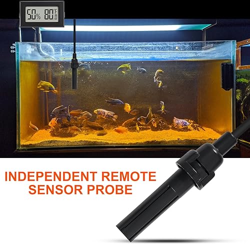 Miniatura 6 de 10 mini termómetro digital higrómetro medidor interior con sensor de sonda pantalla LCD, medidor de temperatura humedad Fahrenheit () medidor para