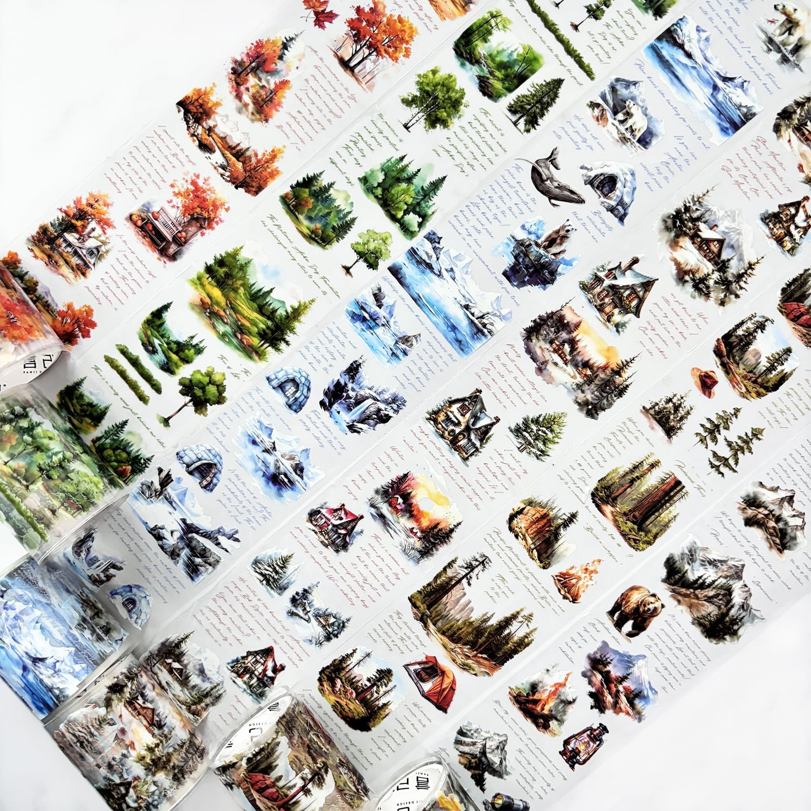 Zestawy taśm Washi PET, 6 rolek, estetyczne naklejki do scrapbookingu, kolorowe naklejki do albumu fotograficznego, na scrapbooking, journaling, akcesoria do scrapbookingu, Bullet Journals