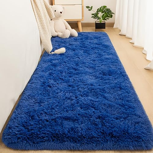 Miniatura 144 de Kelarea Alfombra de área para sala de estar, 5 x 8 pies, antideslizante, color crema, esponjosa, suave, alfombra de felpa lanuda para dormitorio