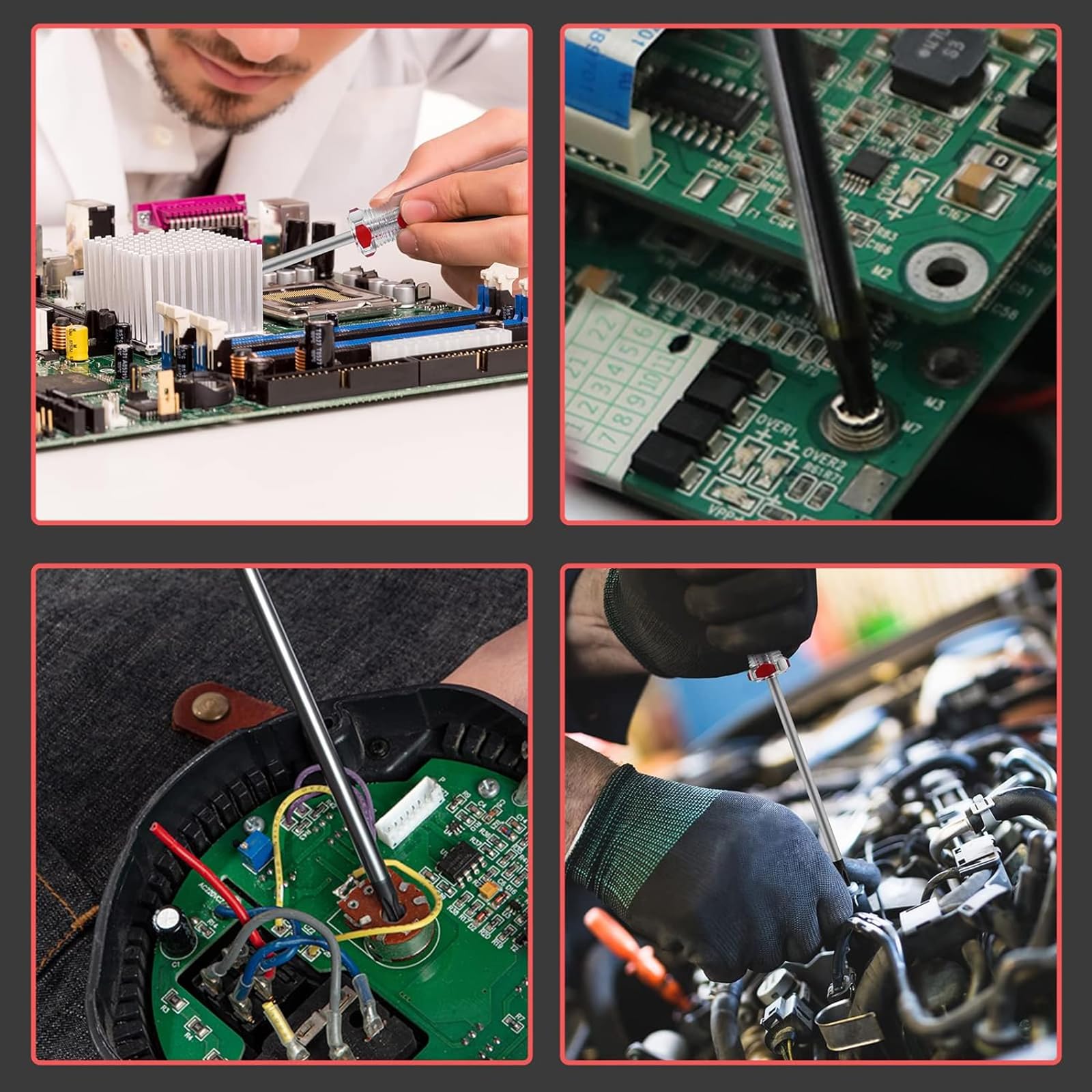 Bonsicoky Lot De 14 Tournevis Torx De Sécurité Avec Embout Magnétique En Plastique, Tournevis Torx Pour