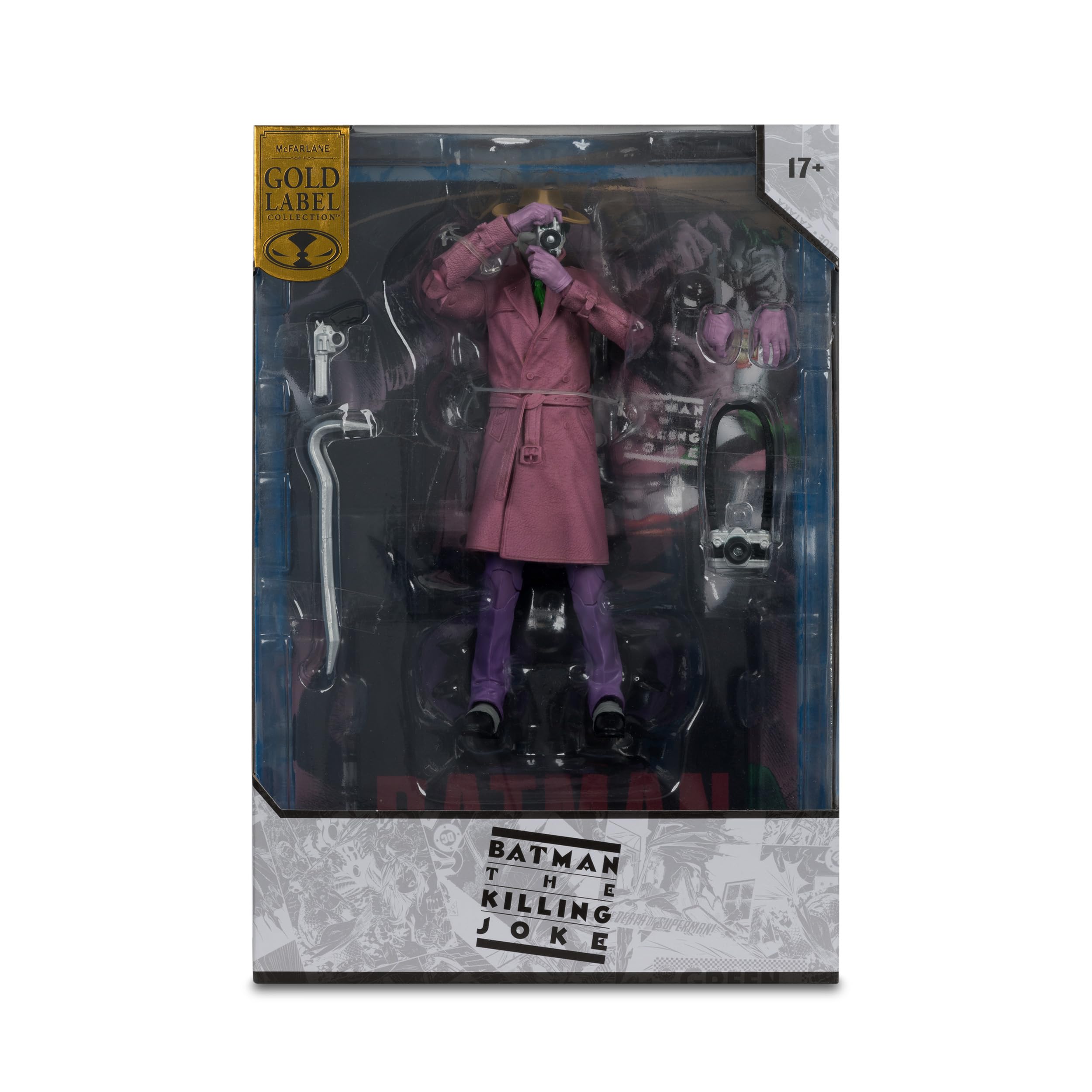 McFarlane DC Multiverse Cover Recreations - Figura de acción de The Joker (Batman: The Killing Joke) (Gold Label), 18 cm