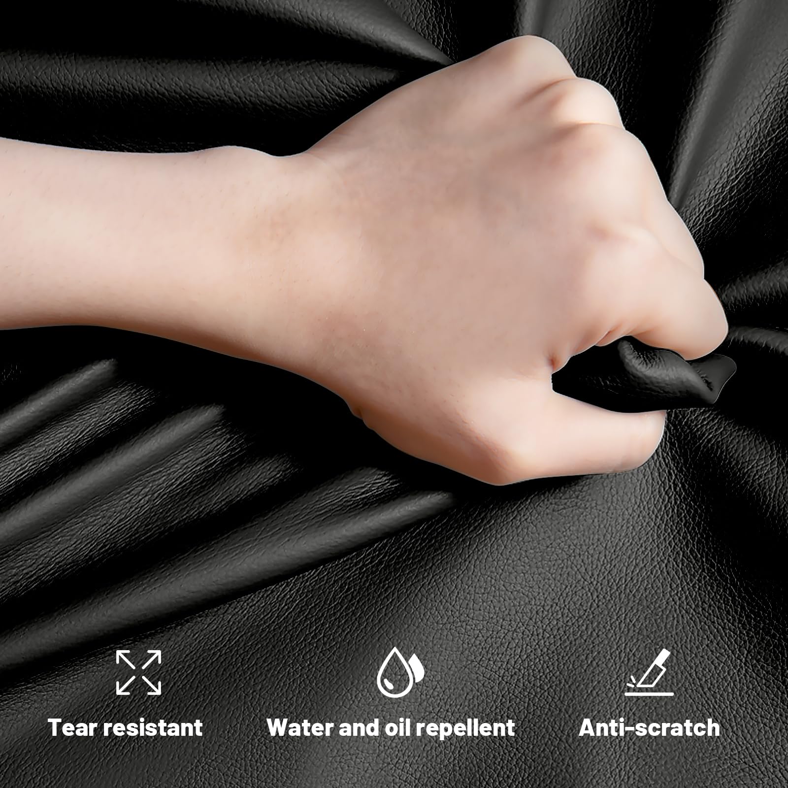 Grembiule impermeabile resistente all'olio, grembiule da lavoro unisex, con 2 protezioni per le maniche, per lavare i piatti, industria, macelleria, pulizia, cura del cane (nero)