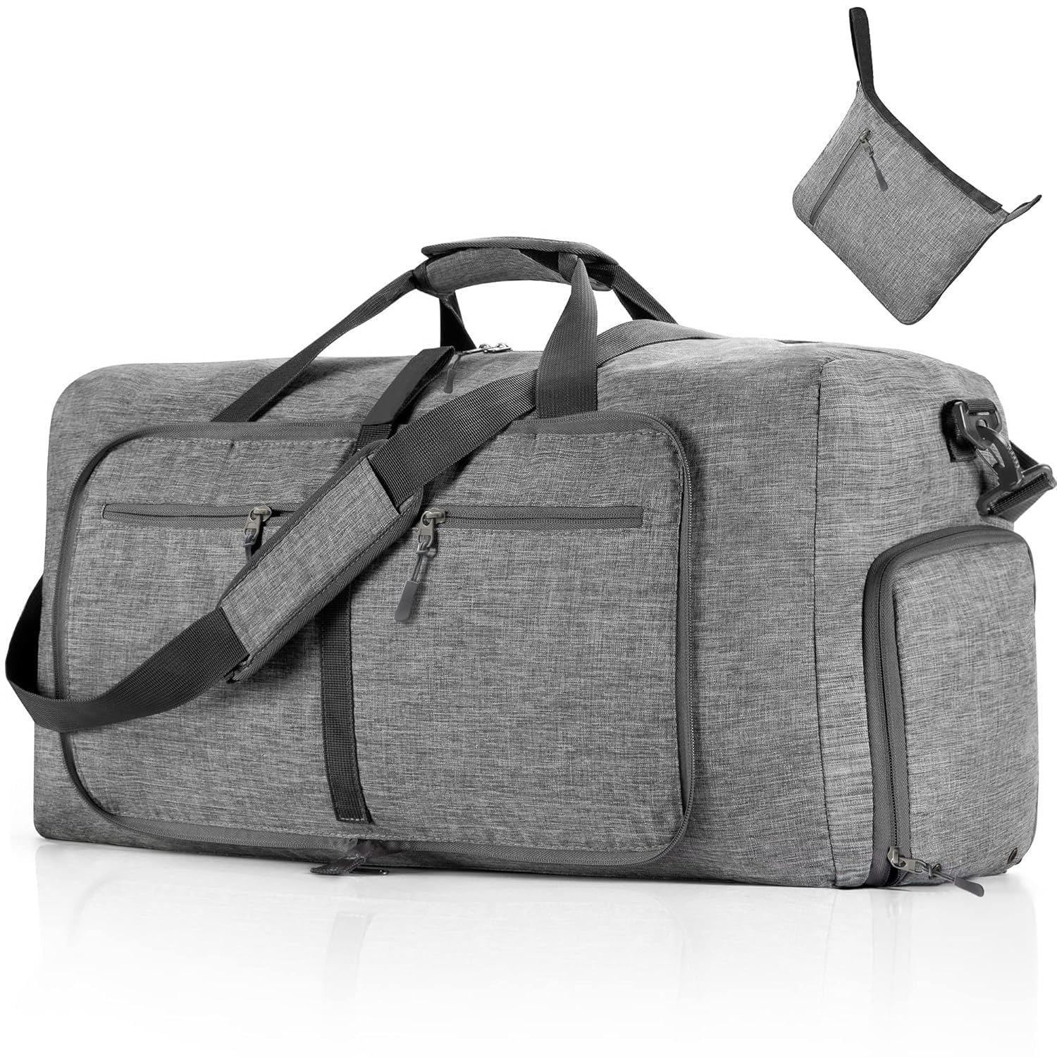 Travel Duffle Bag for Men, Large Foldable Duffel Bags for Traveling with Shoes & Wet Compartment Waterproof Weekender Gym Bag for Men Women(Pack of 1)-image-44