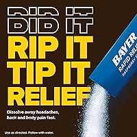 Vista 5 de Bayer Alivio rápido, sabor a frambuesa soluble, paquetes de polvo con aspirina y cafeína, alivio del dolor de cabeza de acción rápida, alivio