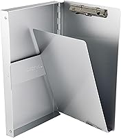 Saunders Recycled Aluminum Snapak Form Holder - Memo Size Clipboard with 3/8" Storage, HIPAA Compliant, Made in USA (10507)