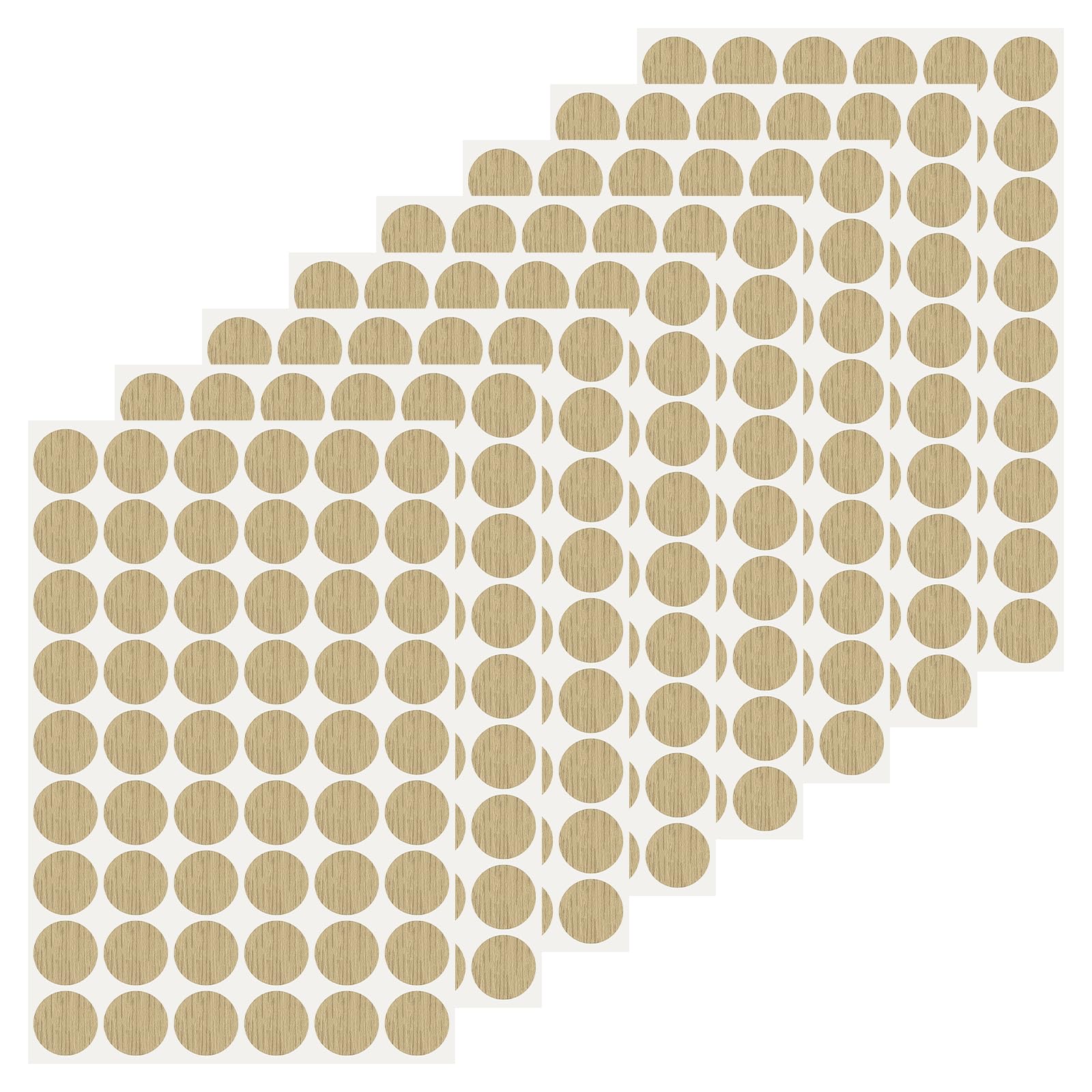 Autocollants cache-trous PVC marron 21mm PATIKIL pour meuble et bureau x432