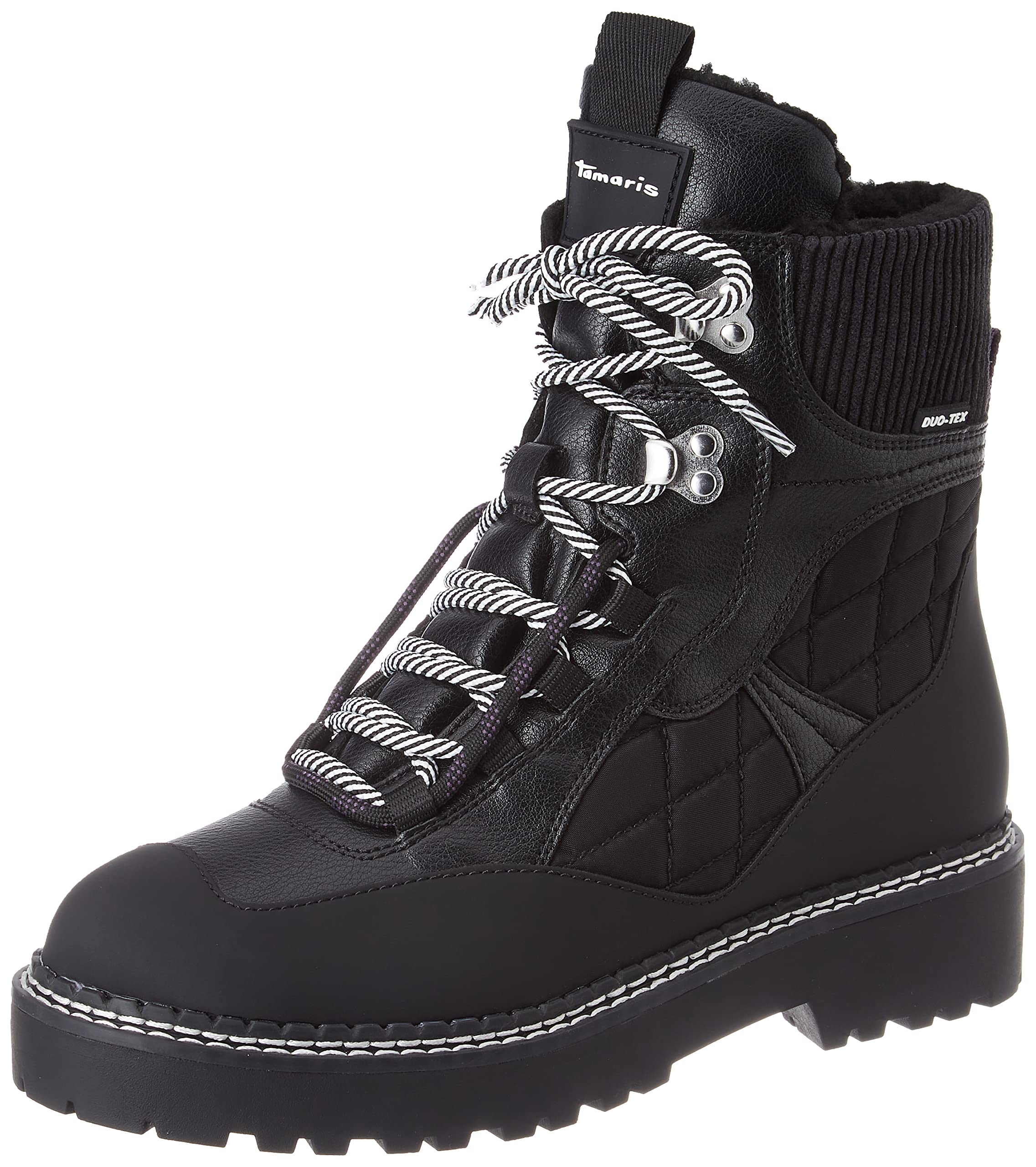 Tamaris Women's Classic Ankle Boots, Women's Boots, Water-Repellent, 098 Black Comb, 7.5 UK