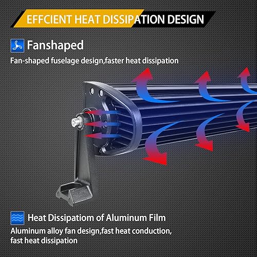 Miniatura 5 de Willpower Barra de luz LED curvada de 52 pulgadas de 675 W, combo de inundación puntual de triple fila LED todoterreno, luces de trabajo con soporte