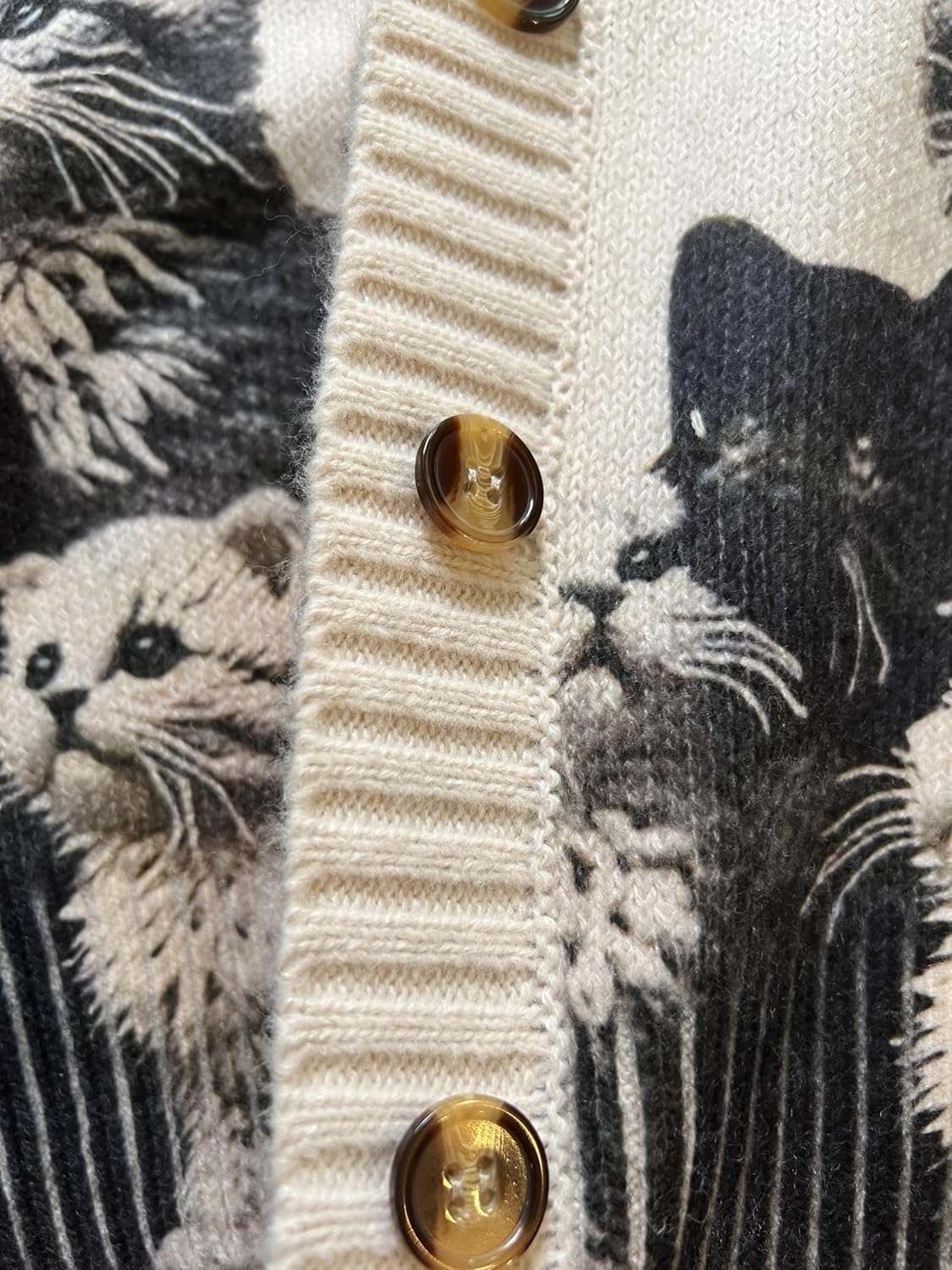 Graphic Cardigans for Women Knitted Button Oversize Cat Graphic Sweater Warm Cartoon Casual Trendy Cardigans - Image 5