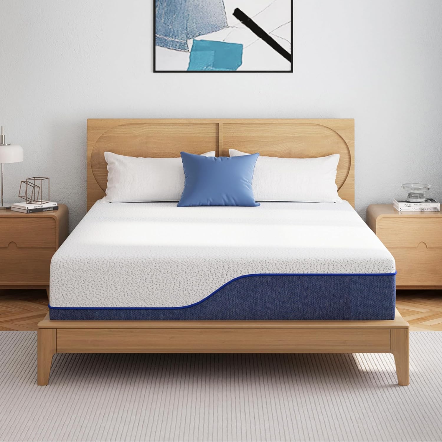 SynthoSpace California King Mattress 14 Inch Memory Foam Mattress for Cool Sleep & Pressure Relief, CertiPUR-US Certified Medium Mattresses in A Box, 72"×84"×14"