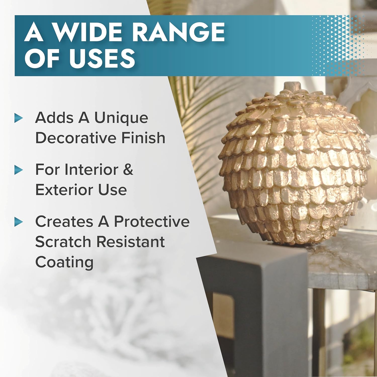 Polar Metallic Gold Spray Paint - 6 x 13.5 Fl Oz | Multi-Purpose Interior & Exterior Use | Ideal Gold Spray Paint For Metal, Wood, Glass, Plastic, Ceramics & Ornaments | Quick Drying | Easy to Apply