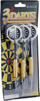 Delta Dart Arrow (3’ Set) - Steel Type + Brass Body + Colorful Wing - Dart Arrow Set, 22 GR