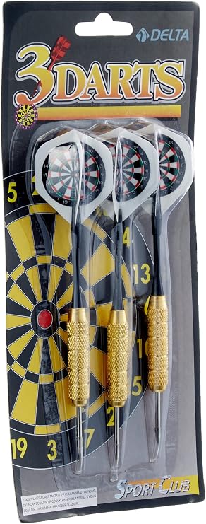 Delta Dart Arrow (3’ Set) - Steel Type + Brass Body + Colorful Wing - Dart Arrow Set, 22 GR