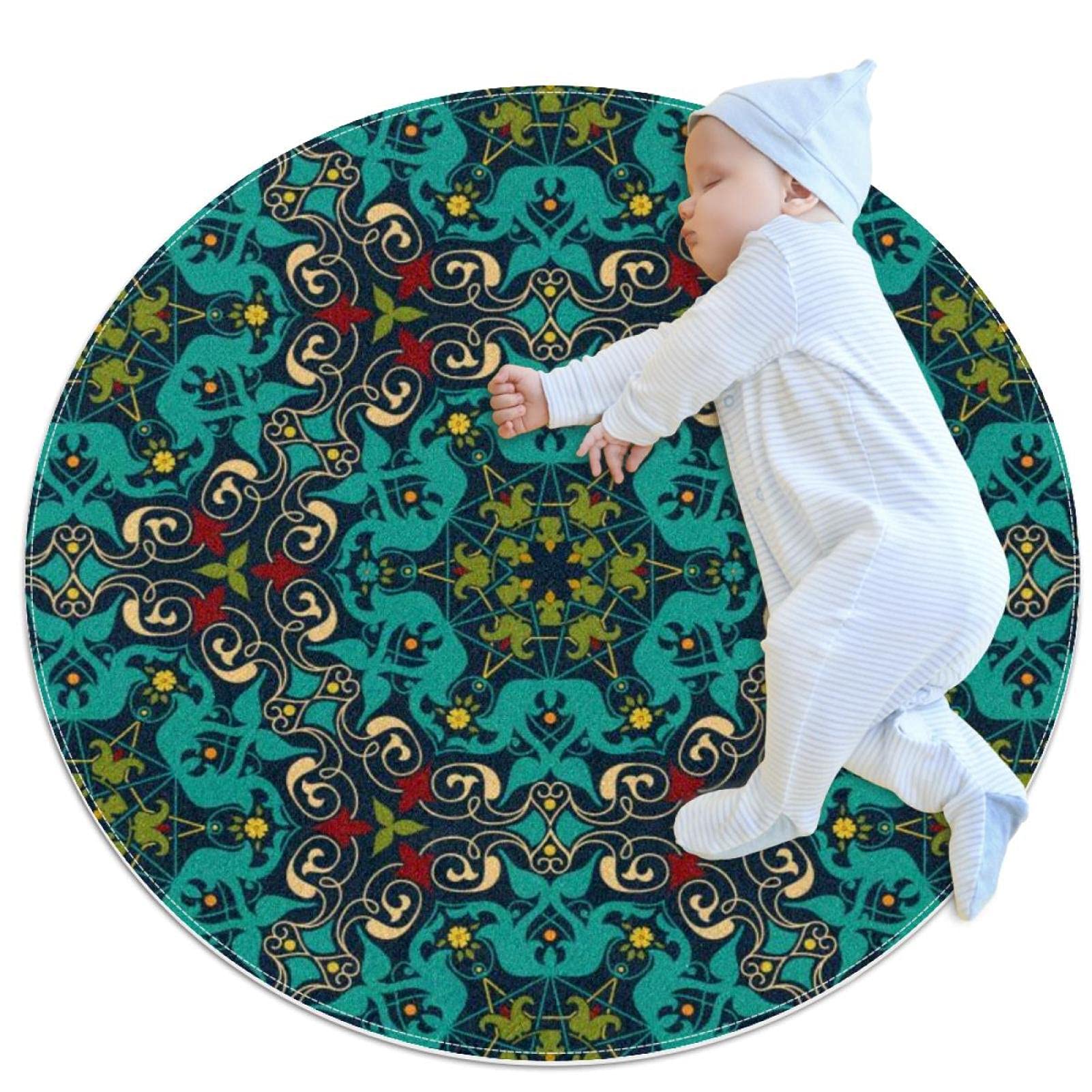 Tapis de salle de bain vert antidérapant et sécurisé pour enfant