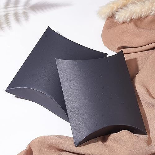 Vista 38 de Airssory 100 unidades de almohada de papel kraft vintage de 3 x 2 pulgadas, caja de embalaje de dulces, caja de embalaje de dulces, cajas de regalo