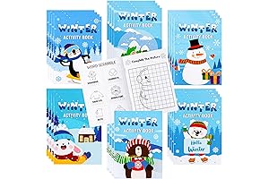 ANGOLIO Holiday Coloring Winter Activity Coloring Books for Kids Adventure