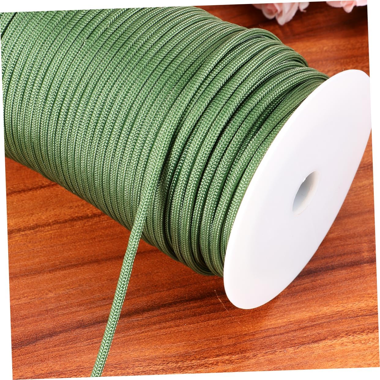 Milisten 1roll High-Strength Parachute Rope Long Thick Nylon Tent Rope for Outdoor Activities Camping Clothesline Use Army Green Multi-Functional Nine Core Braided Design
