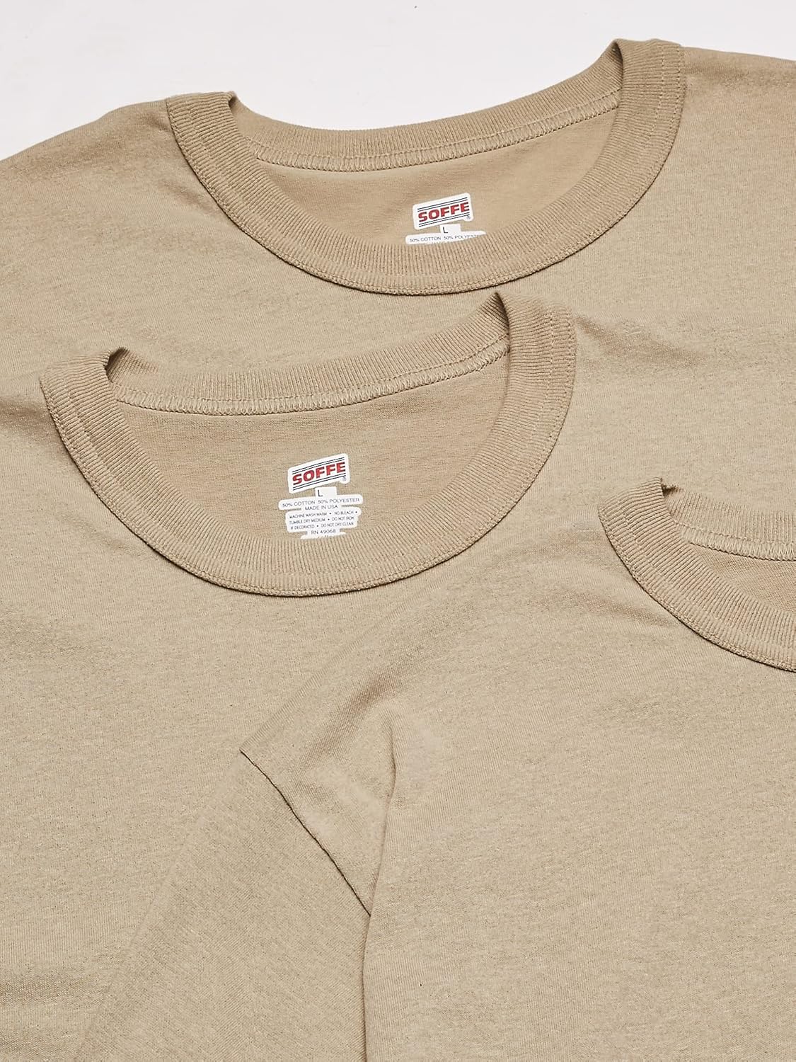 Soffe Men's 3 Pack - USA Poly/Cotton Military Tee at  Men’s Clothing store