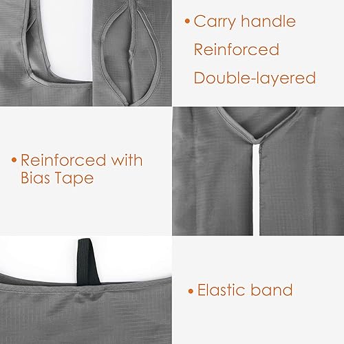 Vista 127 de BeeGreen Bolsas para comestibles, lavables a máquina, paquete de 12 bolsas extragrandes reutilizables, resistentes, plegables con banda Moss Marrs