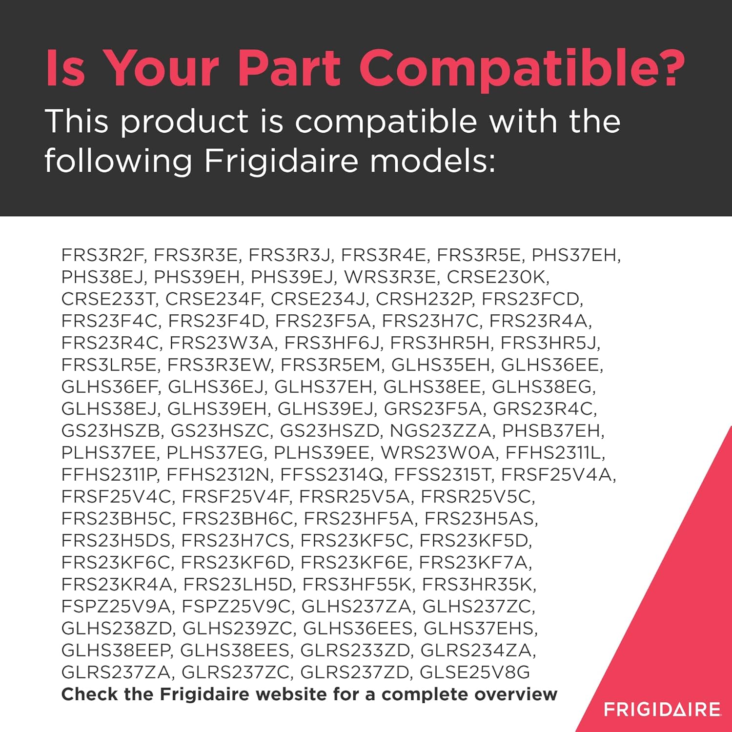 Frigidaire Crisper Cover Frame Compatibility