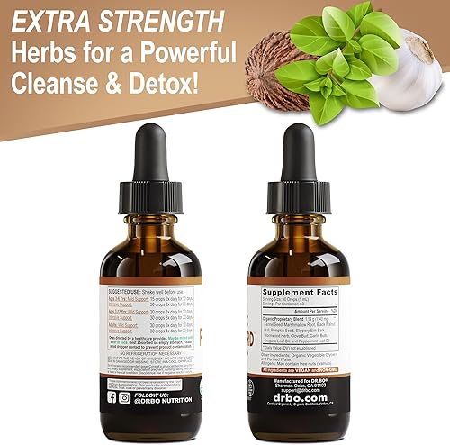 Miniatura 9 de ParaGuard Cleanse Liquid Organic Detox - Suplemento orgánico de fórmula de protección intestinal para humanos con nuez negra ajenjo y tintura de