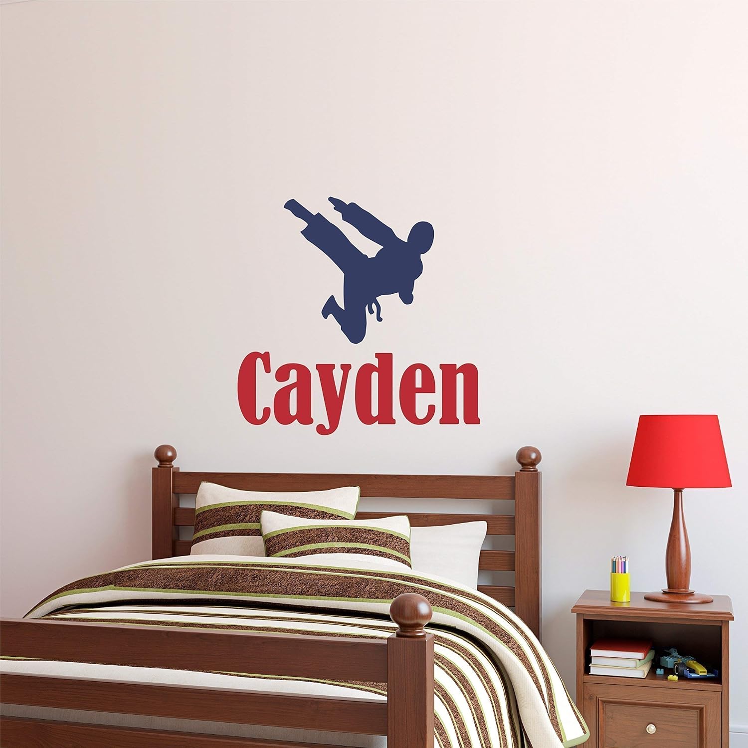 Custom Name Martial Arts Wall Decal Boys Girls