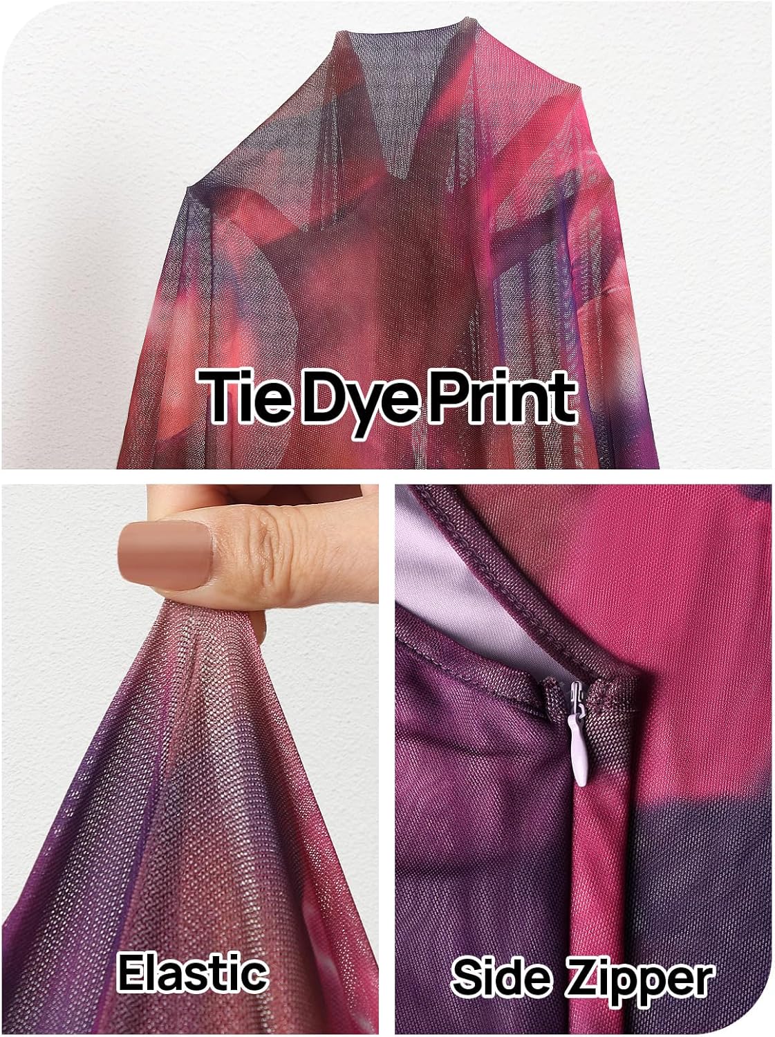 MEROKEETY Women's 2026 Summer Sleeveless Dress Bodycon Mesh Wedding Guest Formal Cocktail Party Maxi Dresses - Image 5