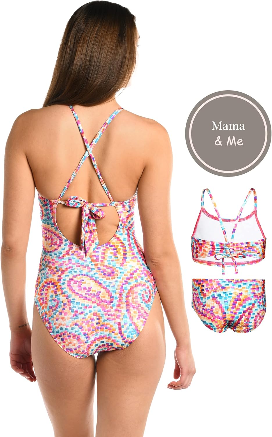 La Blanca Women's High Neck Top and Hipster Bottom Swimsuit Set