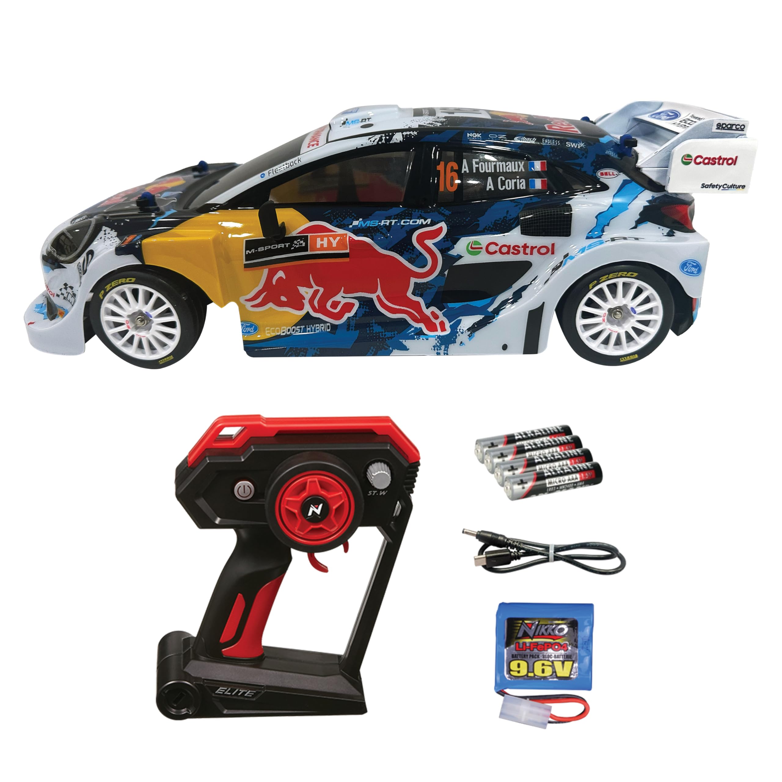 Nikko Elite Ford Puma Hybrid Rally WRC 2024 – Voiture Télécommandée 1:14 – 24 km/h – Recharge USB-C – Suspension Métal – Télécommande 40 Canaux – Dès 8 Ans