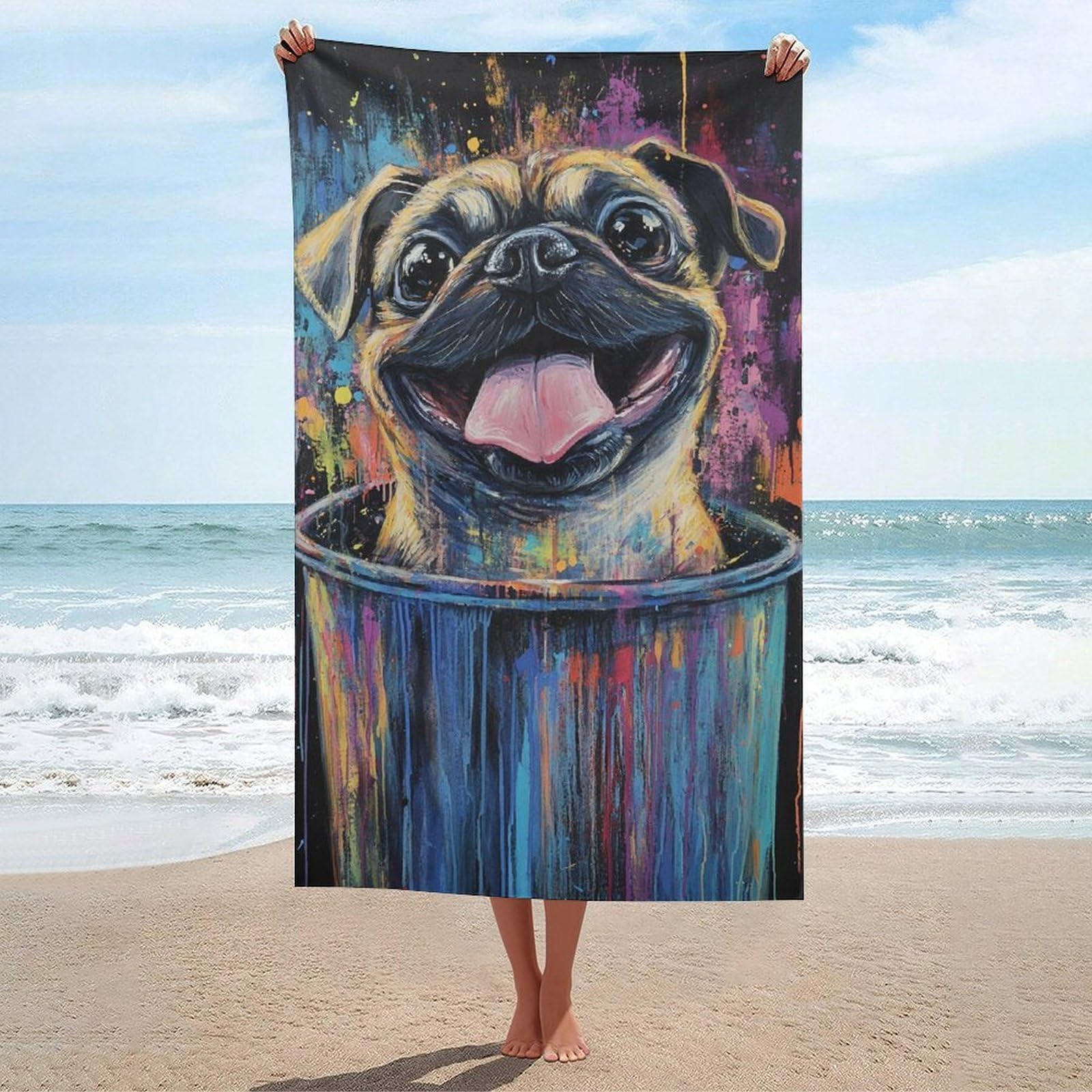 Serviette de plage séchage rapide idéale pour le yoga et pilates