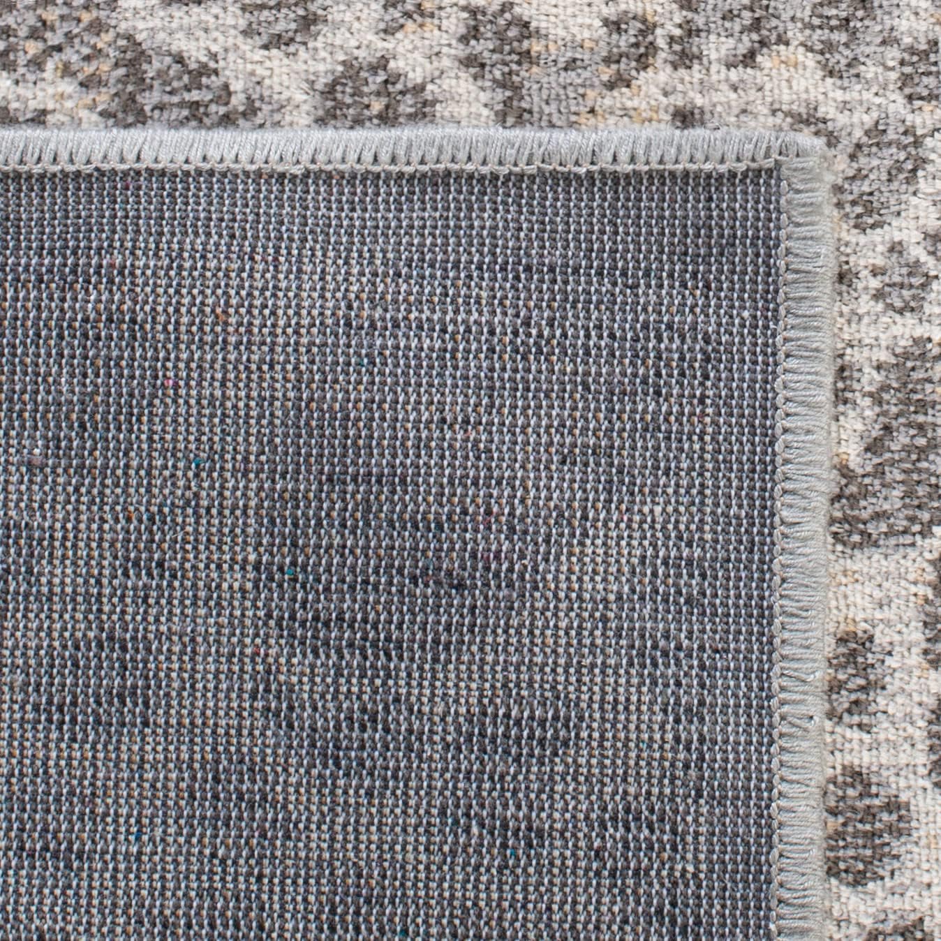 SAFAVIEH Atlas Collection Runner Rug - 2'2" x 8', Ivory & Grey, Vintage Viscose Design, Ideal for High Traffic Areas in Living Room, Bedroom (ATL985G)