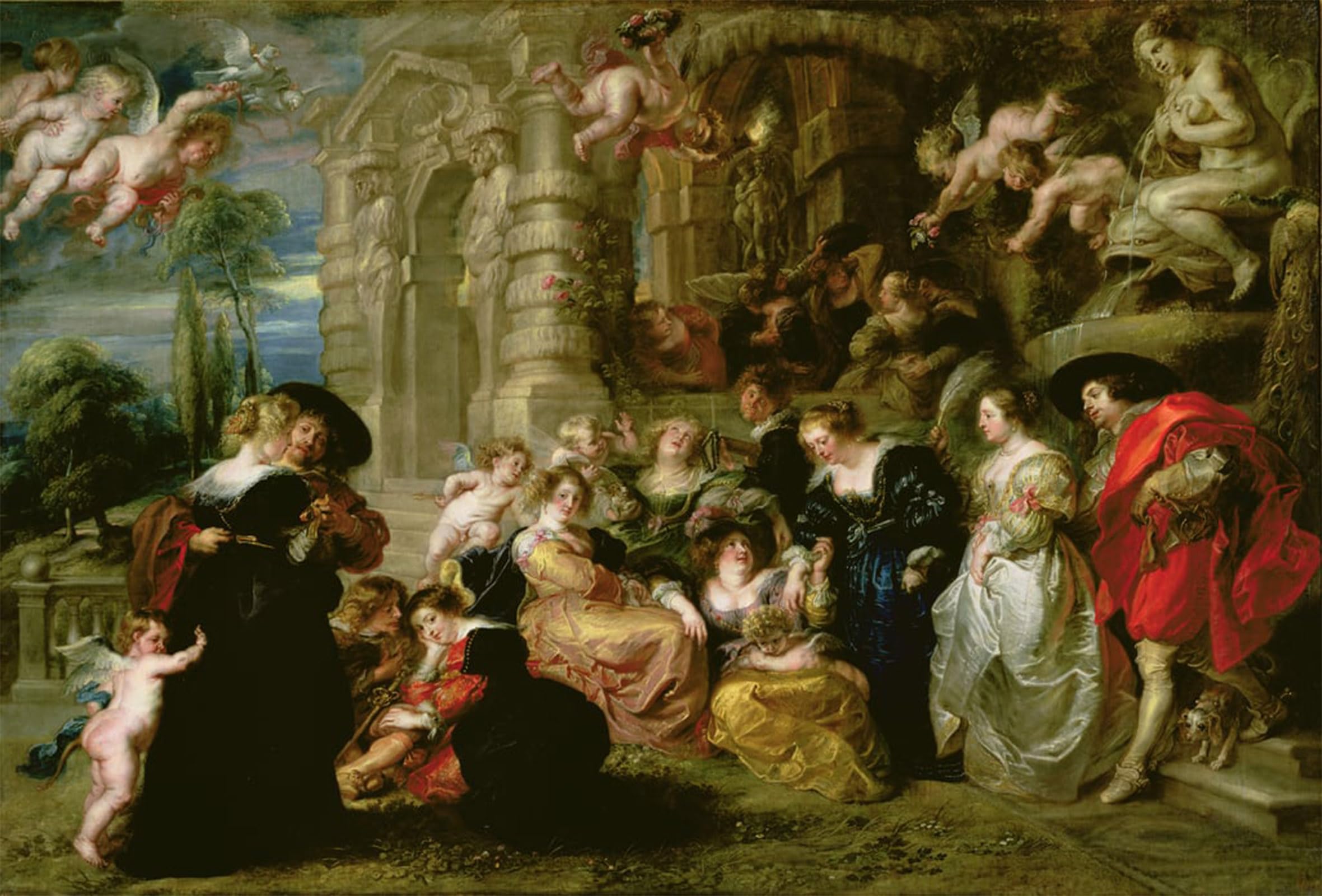 SERENDIPITP Vintage Wall Art Canvas Nordic Poster Canvas Print Picture the Garden of Love by Peter Paul Rubens Wall Art Poster for Home Decor 60x90cm