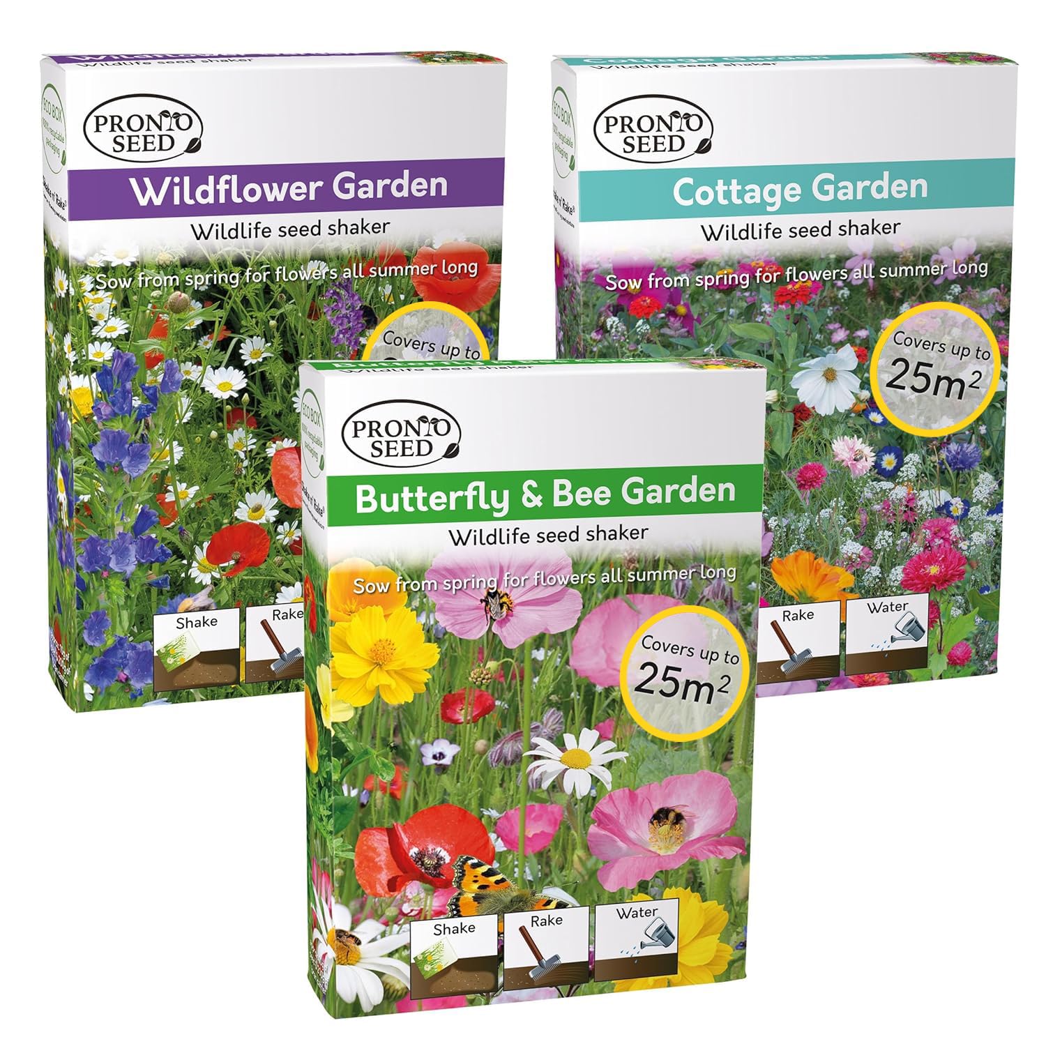 Pronto Seed Wild Flowers Seeds - UK Mixed Variety Pack - Selected Wildflower Seed Mix for Garden & Meadow Areas - Native British Blooms, Covers 25m2 (Meadow Garden) — view 11