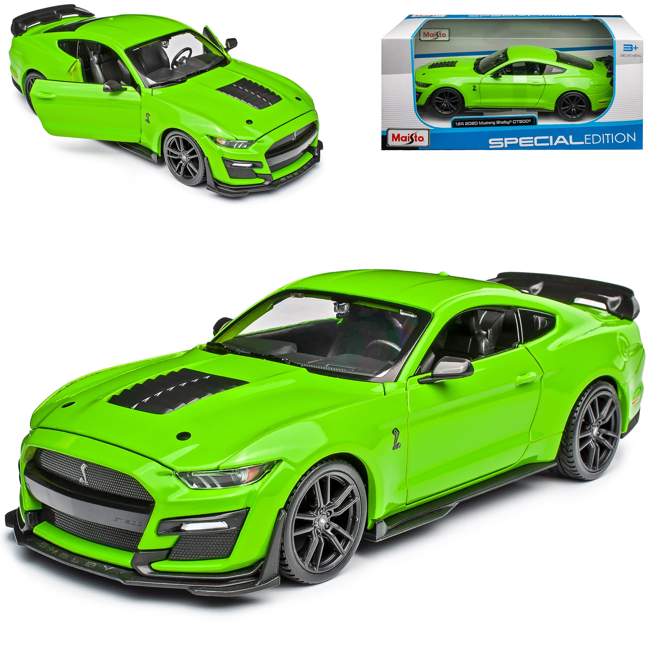 Generisch Ford*Shelby Mustang GT500 VI Coupe Grün Modell Ab 2014 Version Ab 2020 1/24 Modell Auto