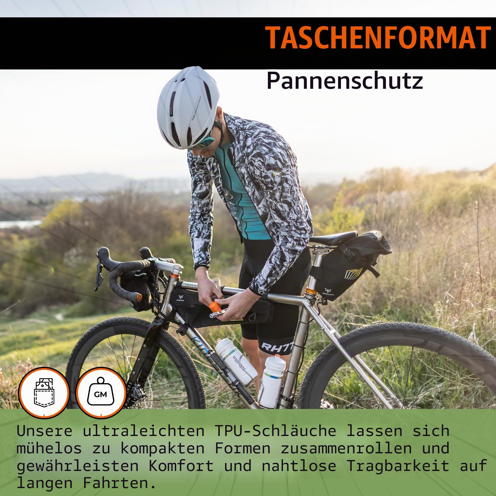 Tubolito CX/Gravel 700C x 32-50 mm, Presta-Ventil 42 mm/60 mm, leicht, stark und kompakt, Kompatibilität mit Scheibenfelgen und Bremsen
