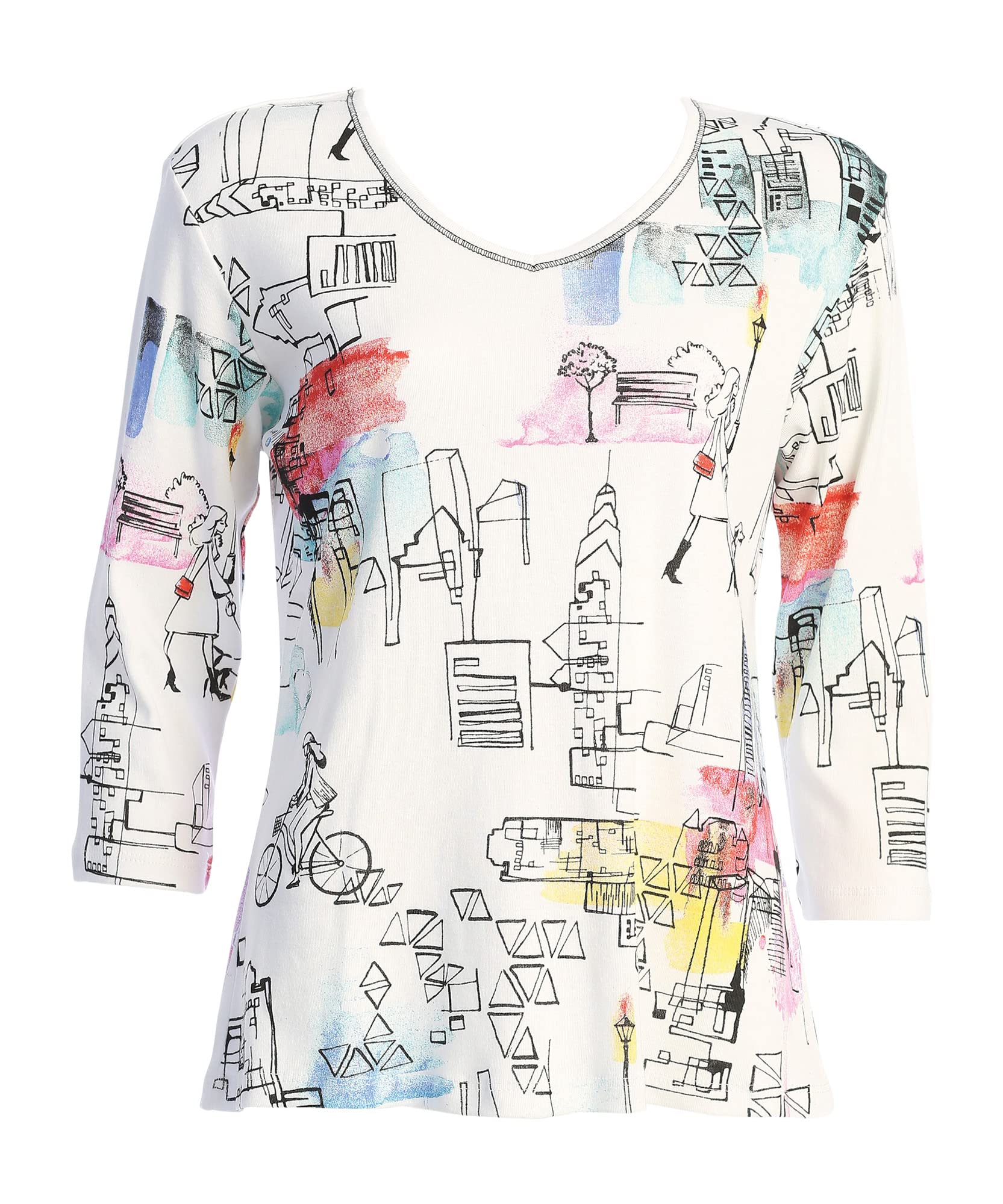 Jess & JaneWomen's Manhattan Cotton Tee Shirt Top