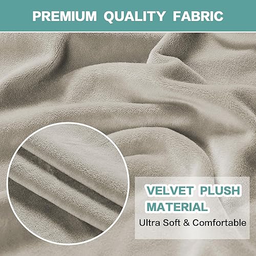 Miniatura 3 de Turquoize Fundas de terciopelo para sofá de 3 cojines, fundas de sofá elásticas con parte inferior elástica antideslizante, protector de muebles