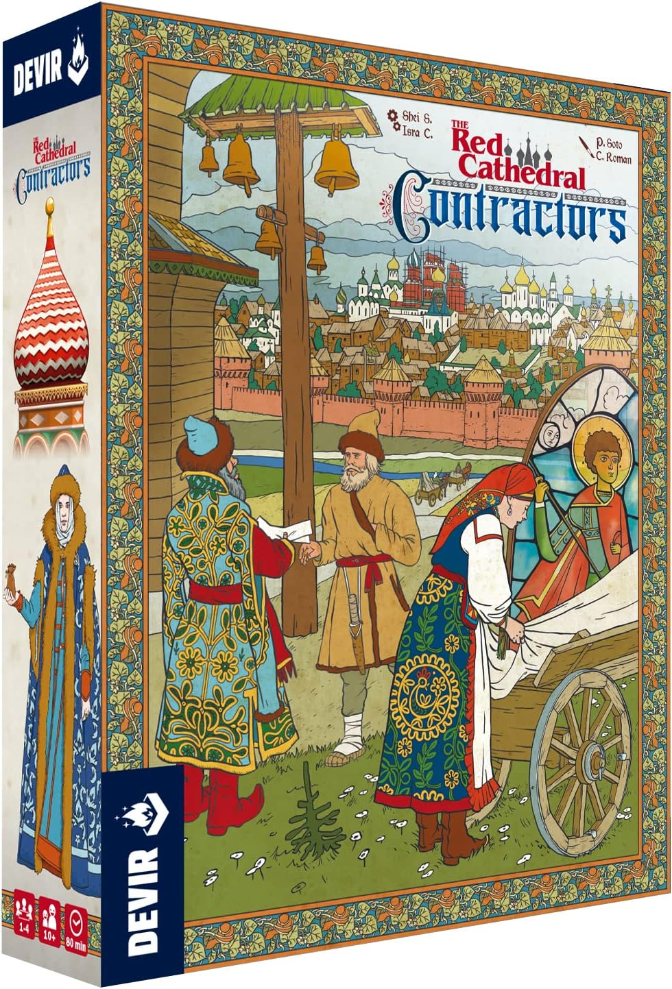 Devir Red Cathedral Contractors Board Game for Ages 10 and Up, Expansion to The Red Cathedral Base Game, Includes New Game Components